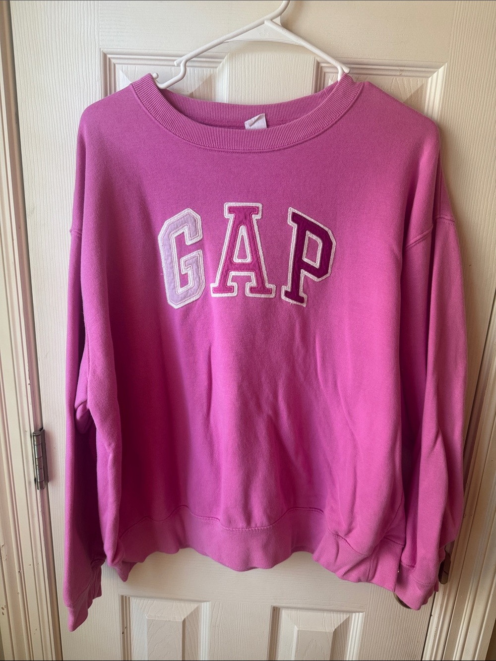 GAP Women's Crewneck Sweater in Hot Pink